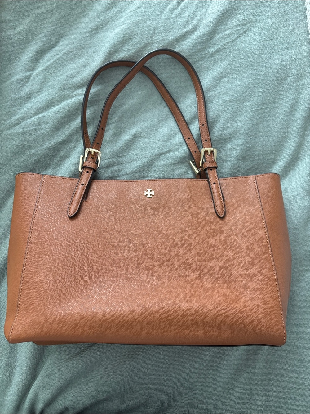 Tory Burch Tan Saffiano Leather Shoulder Bag